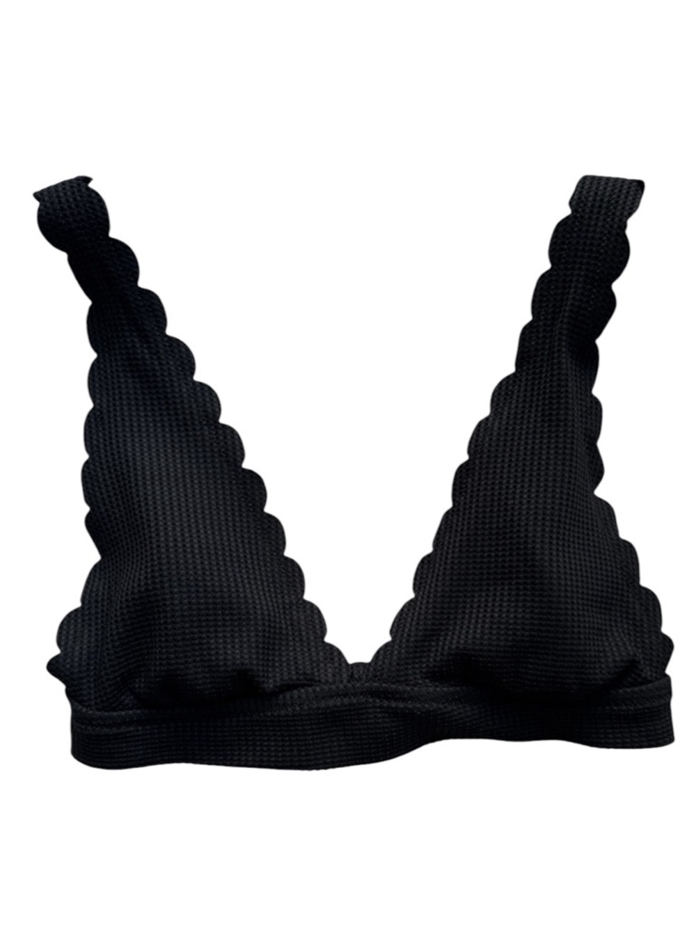 Aerie Triangle Black Bikini Top Size Large